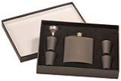 6 oz. Flask Gift Sets - includes Flask, 4 glasses, funnel and presentation box