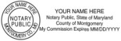 Maryland Self-Inking All-in-One Notary Stamp